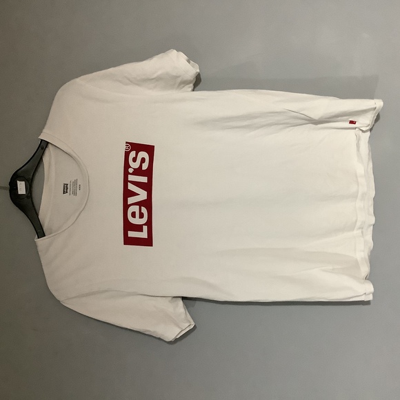 Levi’s Crew Neck T Shirt - Size M - White - Spellout - Classic - P2P 20” - Picture 5 of 8